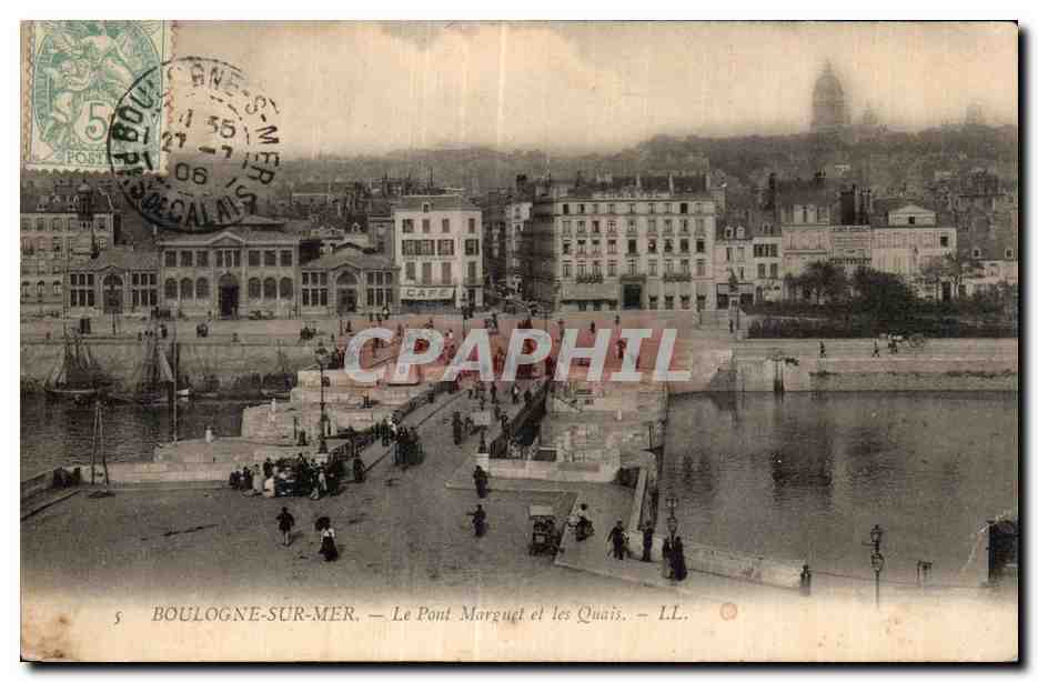 Boulogne-sur-Mer — El Puente Marguet y los Muelles — LL.
