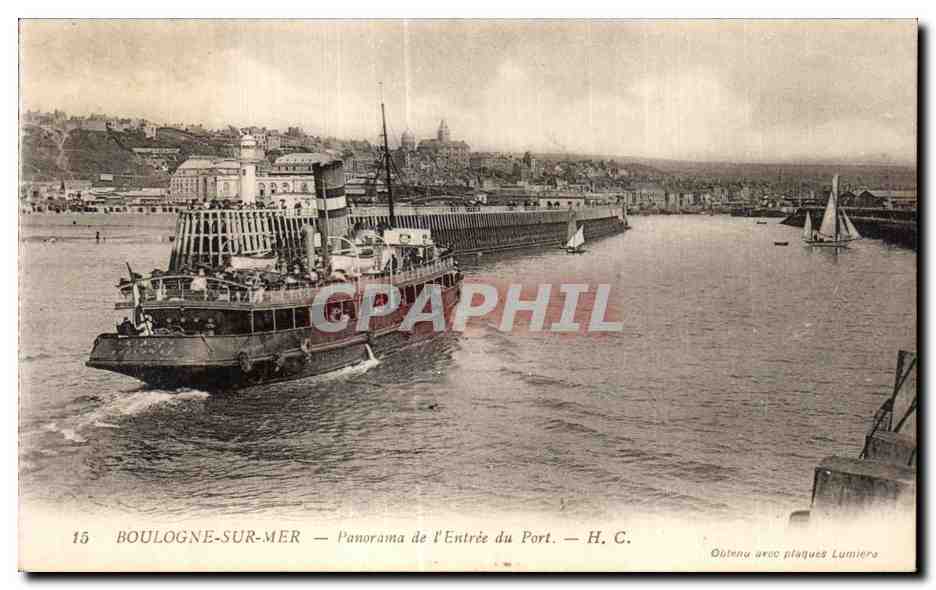 Boulogne-sur-Mer — Panorama de l'Entrée du Port — H.C.