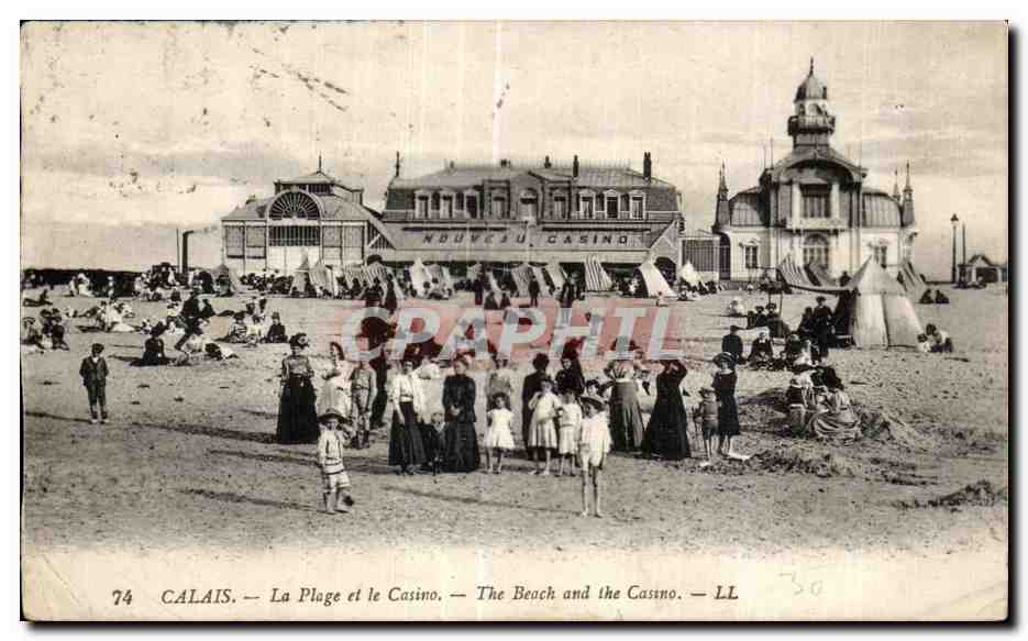 CPA CALAIS - La Plage et le Casino - The Beach and the Casino - LL