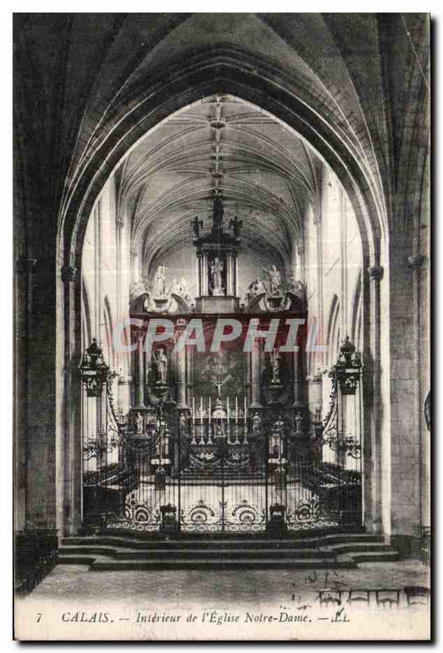 CPA CALAIS - Interieur de l Eglise Notre-Dame