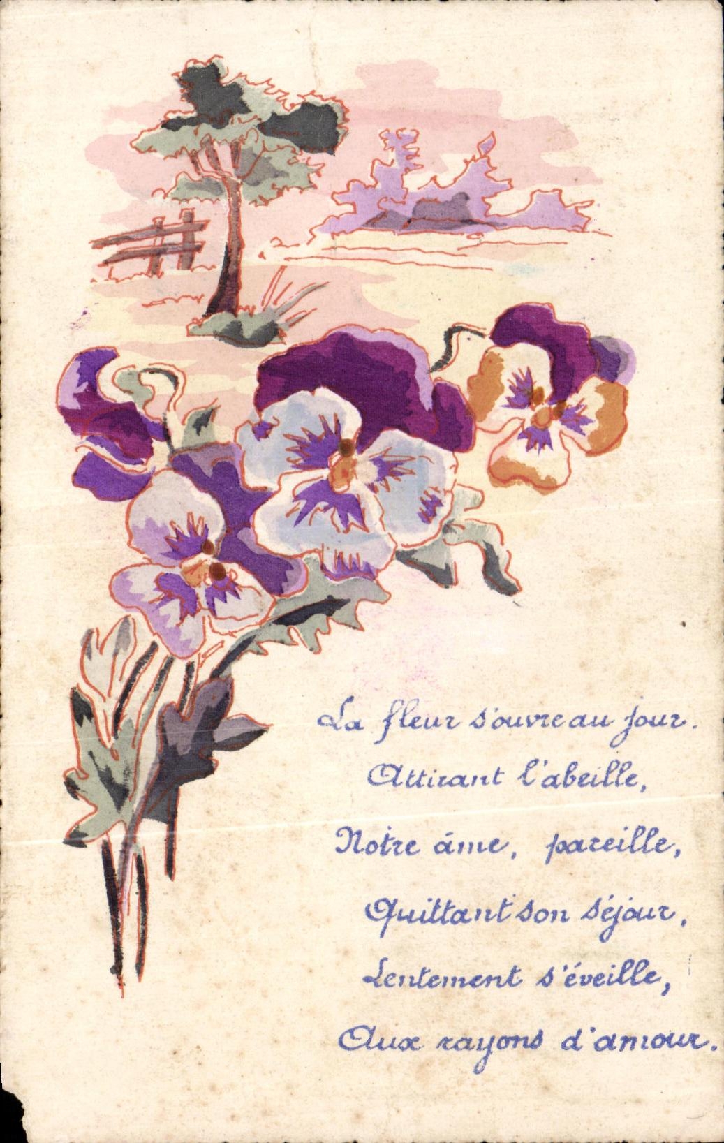 CPA Fantaisie Fleurs 