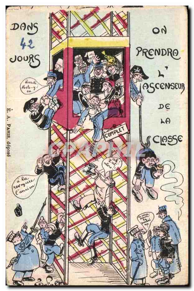 Ascenseur de la classe — caricature politique — Éd. A. Paris, dépôt