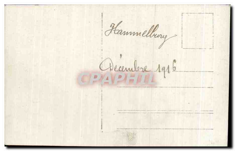 CPA Hannelburg Militaria 1916 — Rückseite