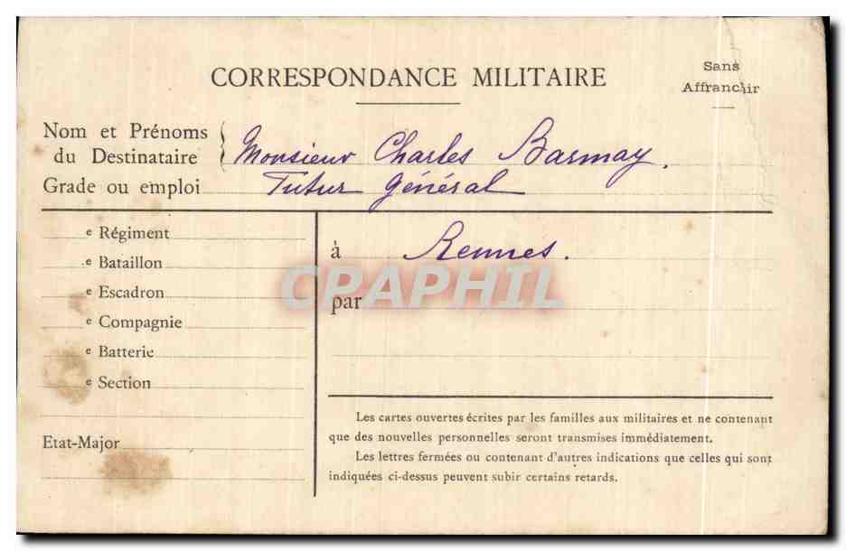 CPA Coeur de Jesus Sauvez la France — Rückseite