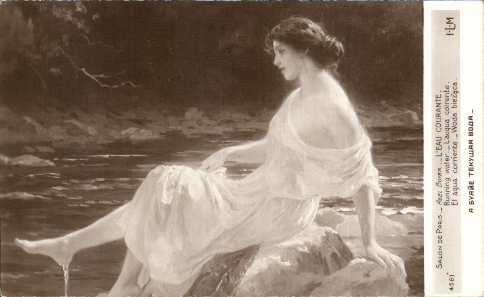 CPA Salon de Paris Femme Abel Boyer L eau courante 