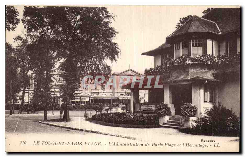 CPA LE TOUQUET-PARIS-PLAGE- L Administration de Paris-Plage et I Hermitage