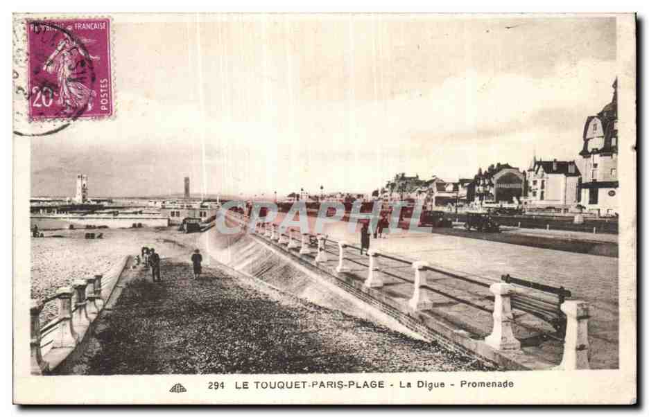 CPA LE TOUQUET-PARIS PLAGE -La Digue -Promenade