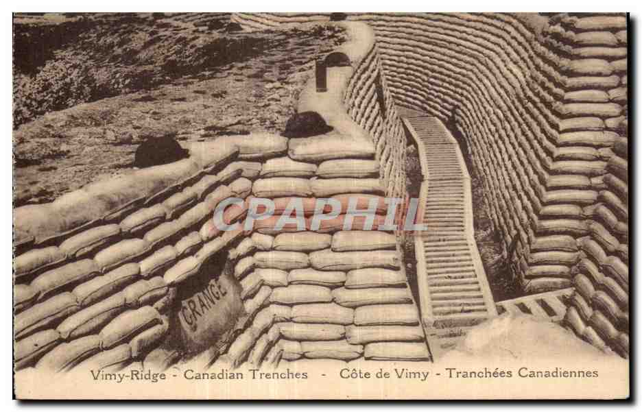 CPA Vimy Ridge - Canadian Trenches - Cote de Vimy - Tranchees Canadiennes