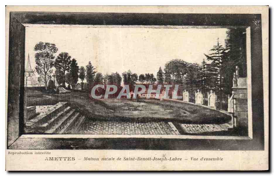 CPA Amettes Maison natale de Saint Benoit Joseph Labre Vue d ensemble