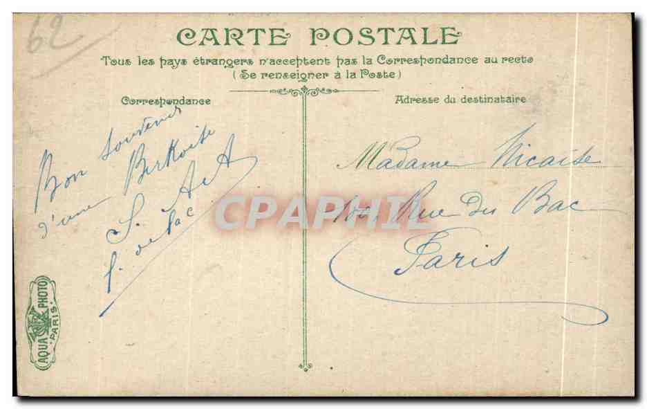CPA Sur le brise lames  — Rückseite