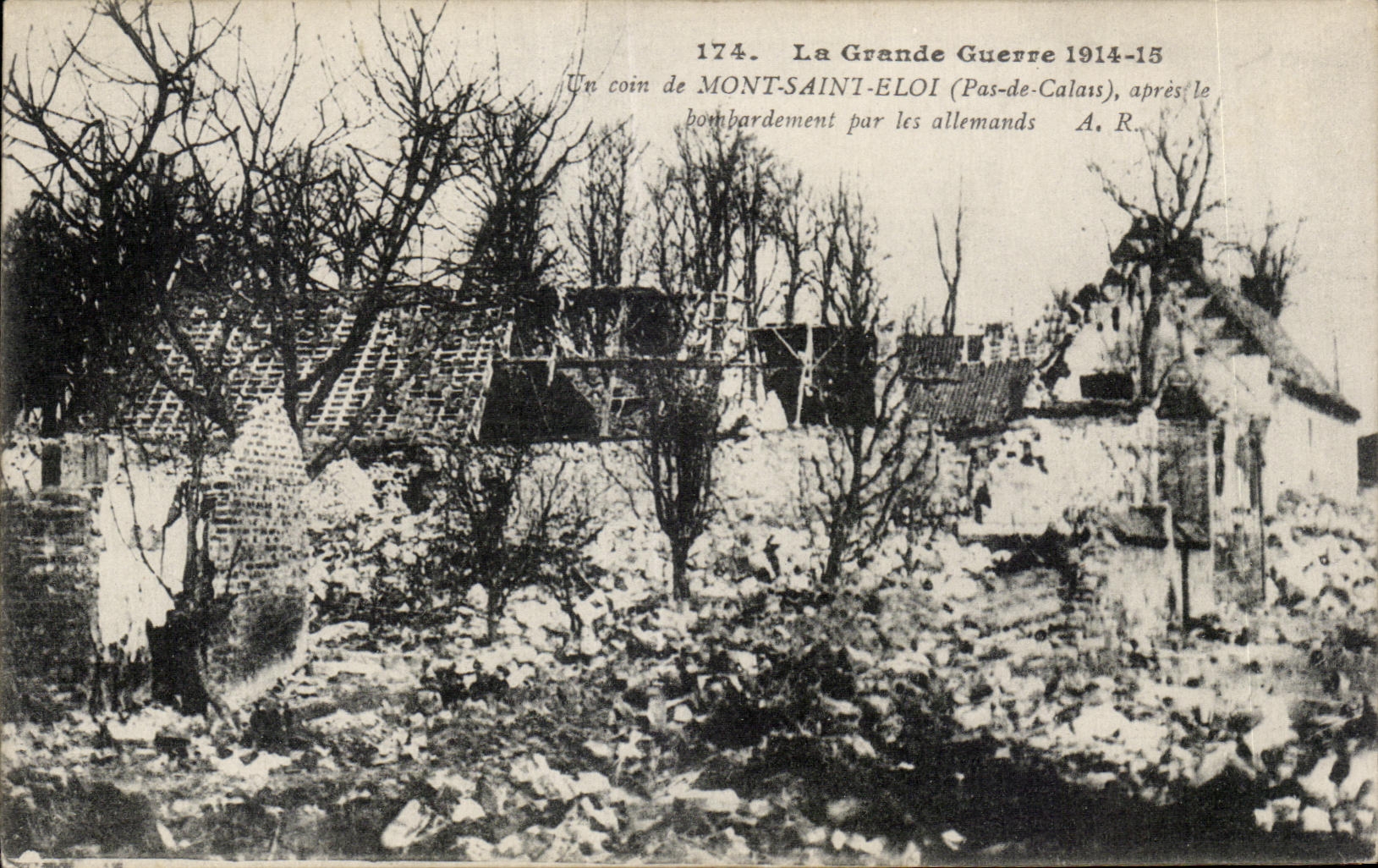 Mont-Saint-Éloi — bombardement allemand — A. Richard, édit. Paris 174