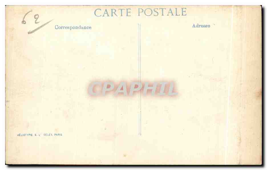 Château de VERMELLES (Pas-de-Calais) — Tranchées allemandes communiquant avec le sous-sol du château — Héliotype E. L' DELET, Paris, 31me Série — Rückseite