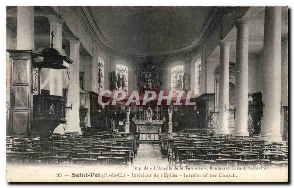 CPA Saint Pol Interieur de I eglise Interior of the Church