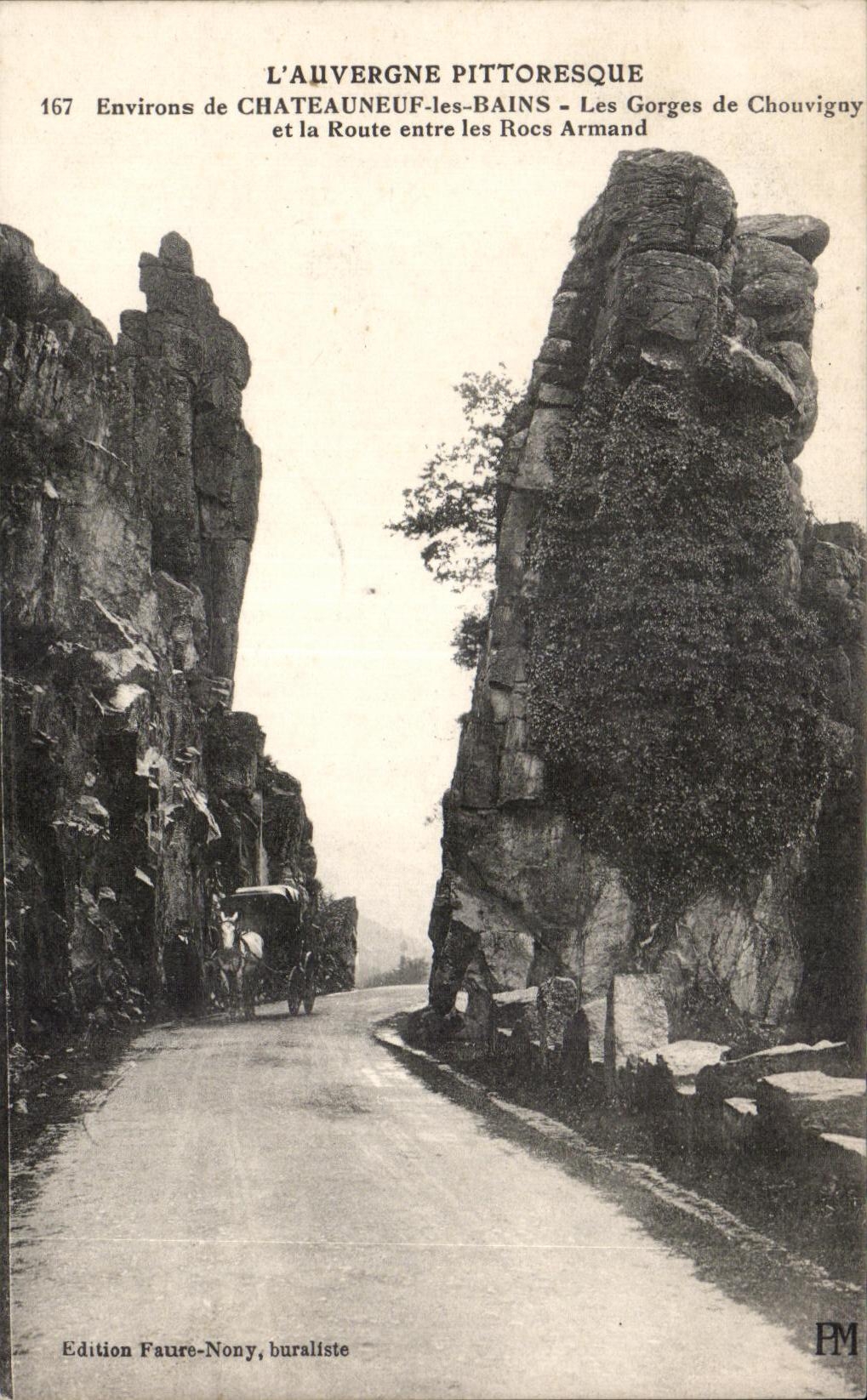 Les Gorges de Chouvigny — Environ de Châteauneuf-les-Bains — Édition Faure-Nony, buralistes