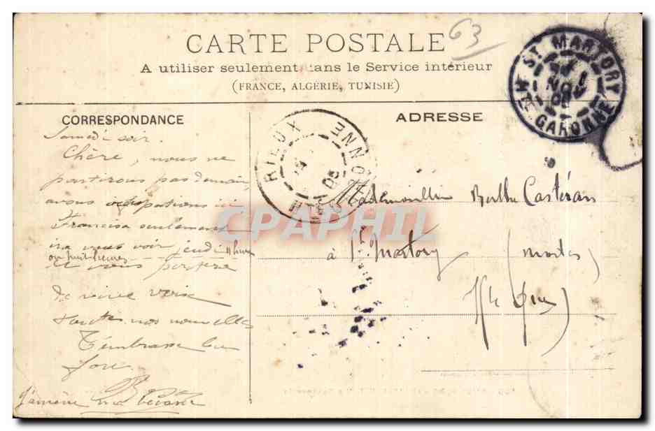 Auvergne - Châteauneuf - La Passerelle — Garel Aug. Bazar, Châtel-Guyon, n°125 — Reverso