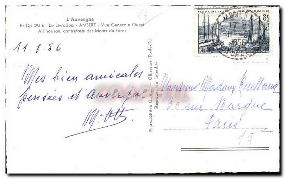 Ambert — Vue Générale Ouest — Édition G.d.O. — Reverso