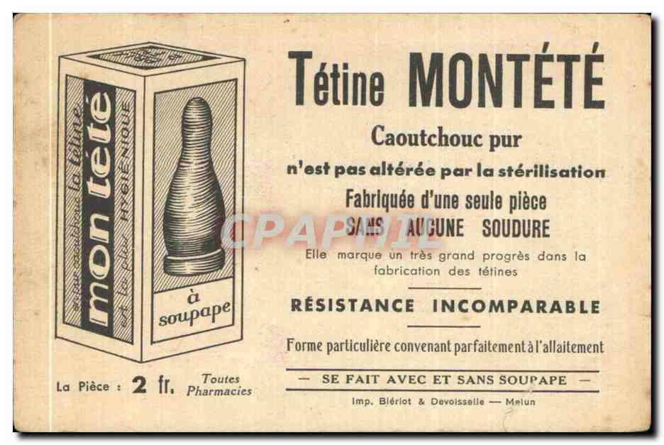 Image Tetine Montete Le Joli bebe tout Seul I Ou est sa nourrice — Rückseite