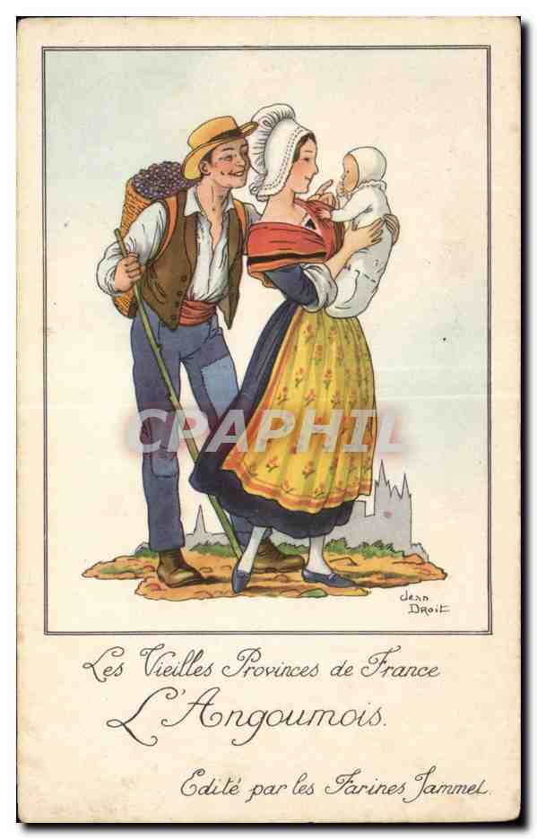 CPA Les Vieilles Provinces de france L Angoumois Folklore Farines Jammet 
