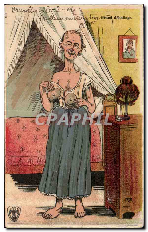 CPA Grand deballage Illustrateur Femme Coiffure Coiffeur Perruque