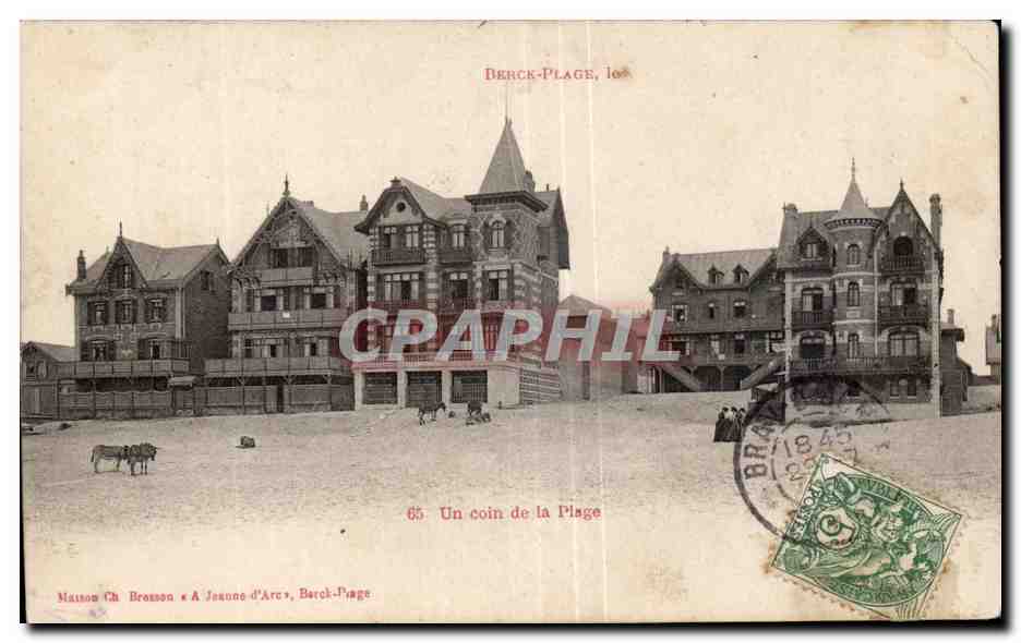 CPA BERCK-PLAGE Un coin de la plage 