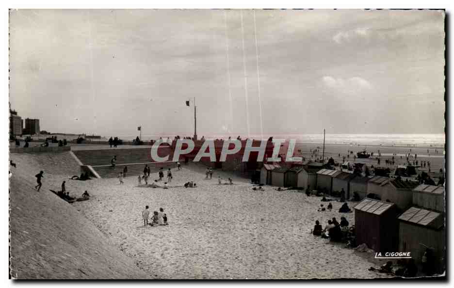 CPSM BERCK PLAGE (P -de-C ) La plage et l escalier de la nouvelle digue