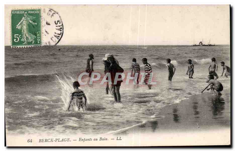 CPA BERCK-PLAGE - Enfants au Bain