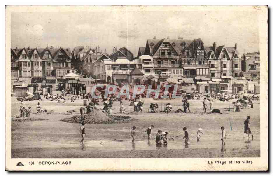 CPA BERCK-PLAGE La Plage et les villas