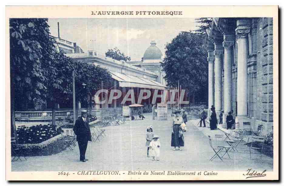 CPA CHATELGUYON Entree du Nouvel Etablissement et Casino Enfant