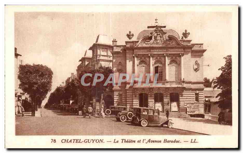 CPA CHATELGUYON Le Theatre et l Avenue Baraduc