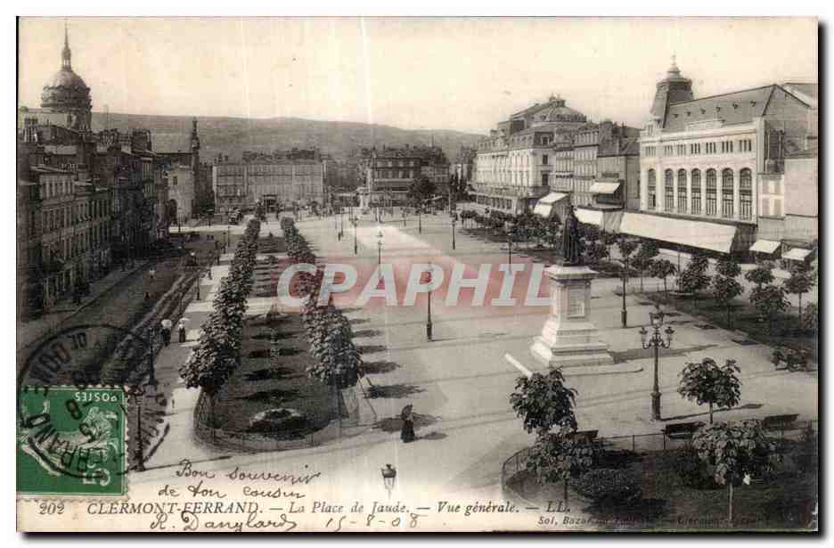 Clermont-Ferrand — La Place de Jaude — Vue générale — Sol, Bazazan & Cie