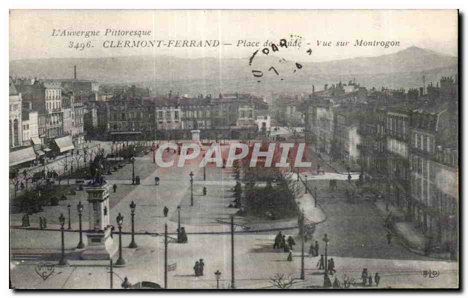 CPA CLERMONT-FERRAND - Place de Quide - Vue sur Montrogon
