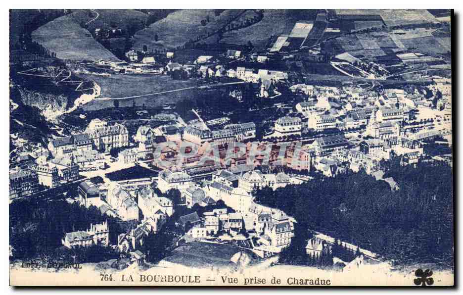 La Bourboule — Vue prise de Charaduc — Éd. E. Poupoul, n° 764