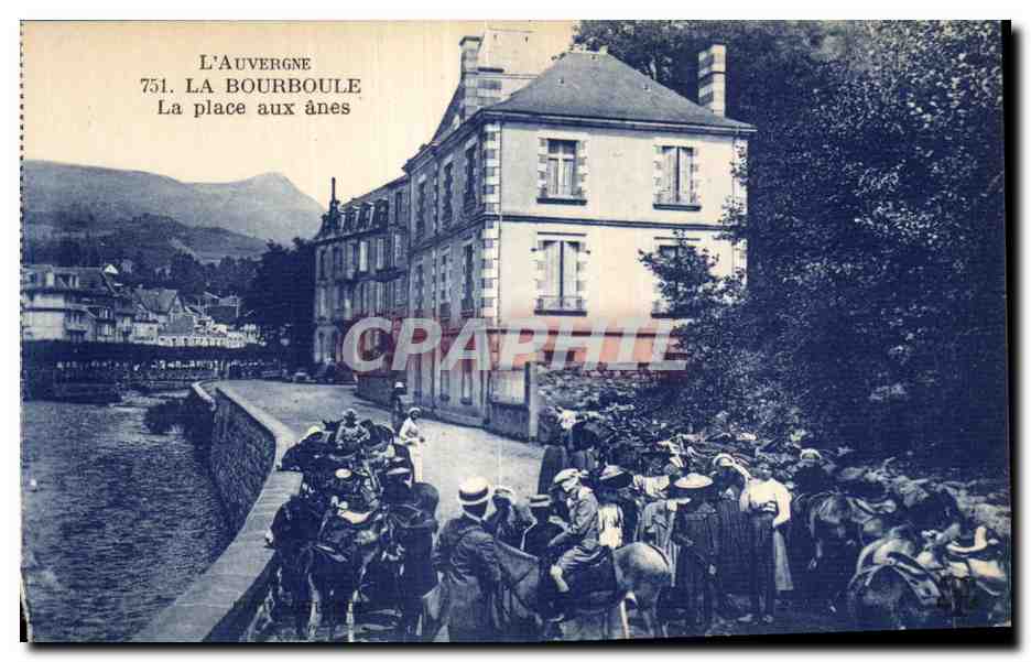 L'Auvergne. La Bourboule — Die Eselsplatz — Vintage Postcard/Antike Ansichtskarte PHIL 751