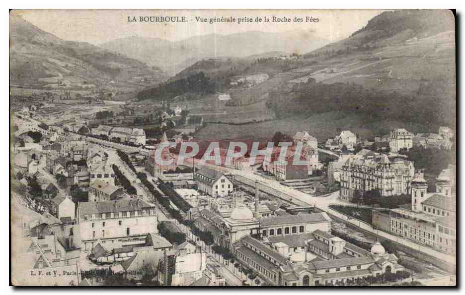 CPA LA BOURBOULE - Vue generale prise de la Roche des Fees