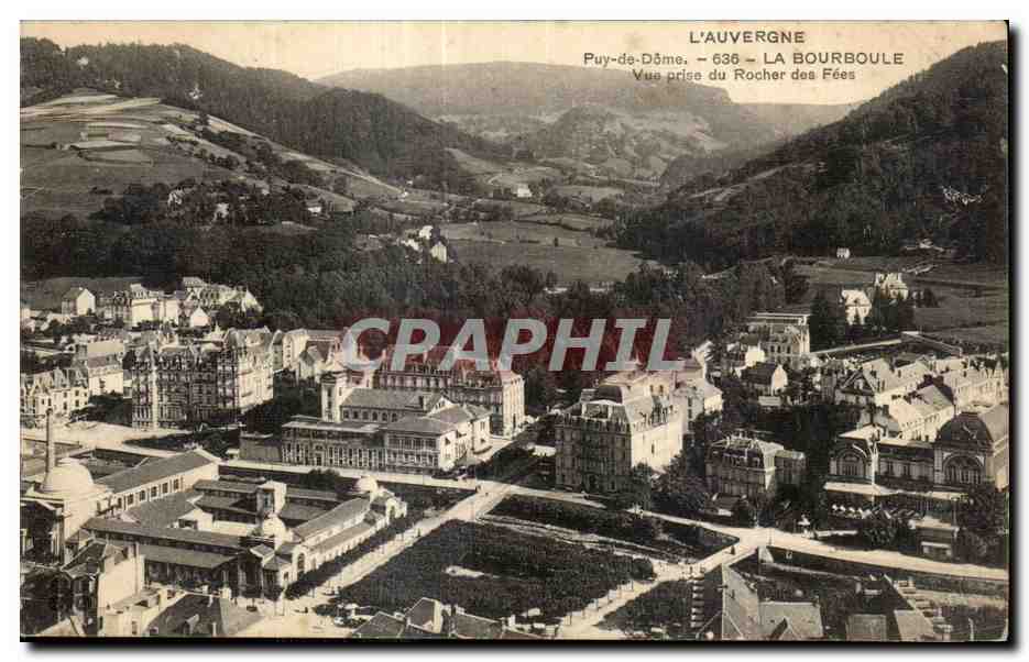CPA LA BOURBOULE - Vue prise du Rocher des Fees