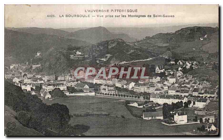 CPA LA BOURBOULE - Vue prise sur les Montagnes de Saint-Sauves