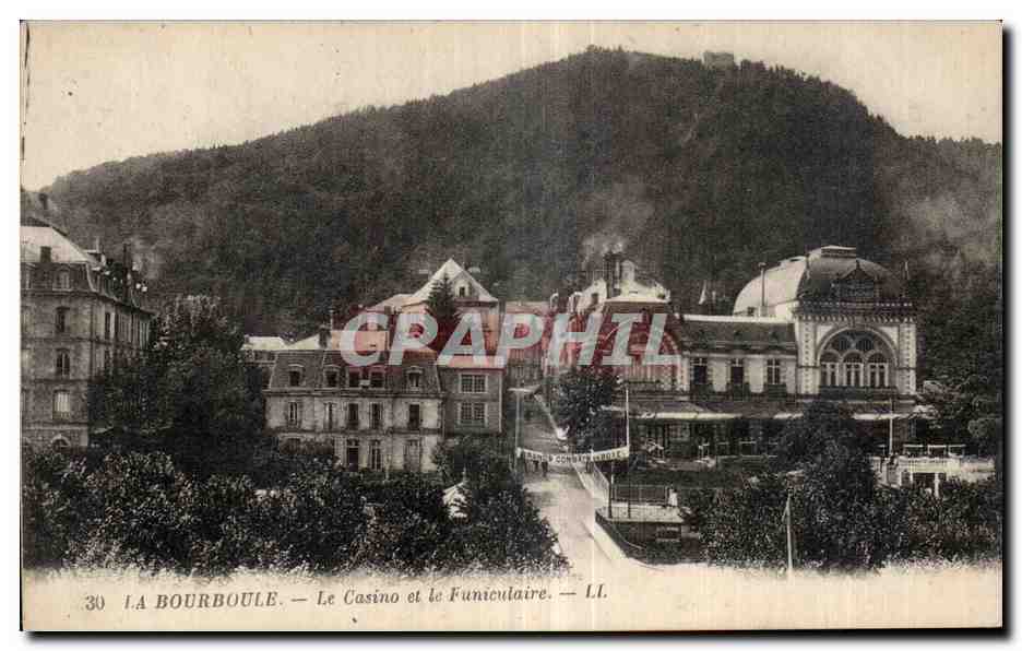 CPA La Bourboule Le Casino et le Funiculaire