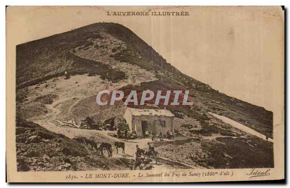 CPA Le Mont Dore Le Sommet du Puy de Sancy (1886m d all) Ane donkey
