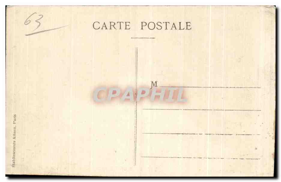 CPA Le Mont Dore Le parc et ses magasins  — Rückseite