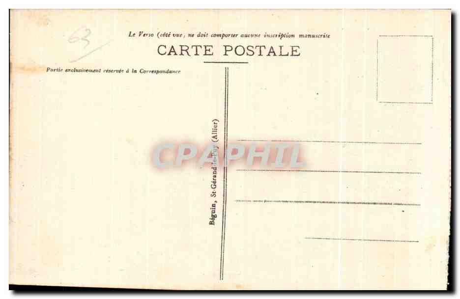 CPA Le Mont Dore Le casino — Verso
