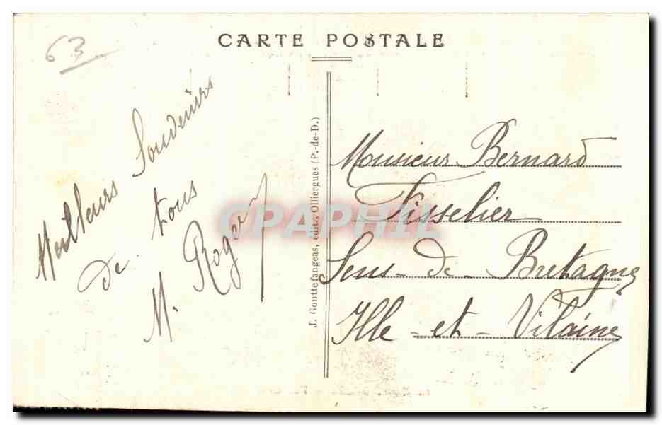 CPA Le Mont Dore Vue generale — Verso