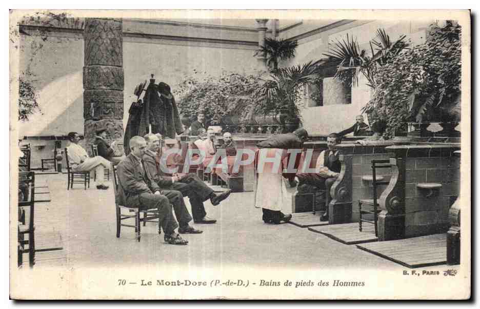 Le Mont-Dore (P.-de-D.) — Bains de pieds des Hommes — B. F., Paris