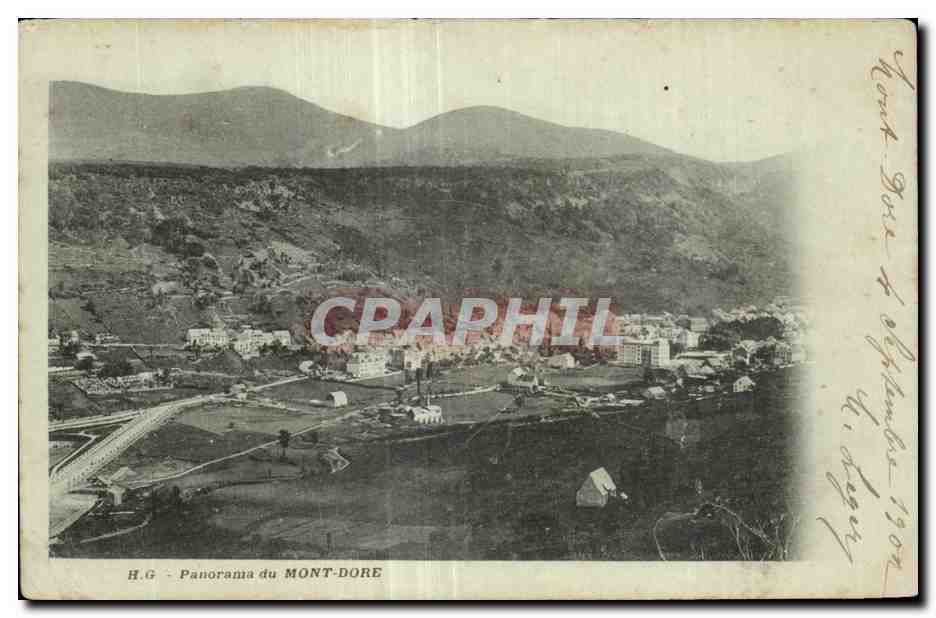 CPA Le Mont Dore Panorama du mont Dore