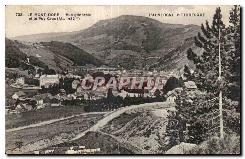 CPA Le Mont Dore Vue generale et le Puy Gros