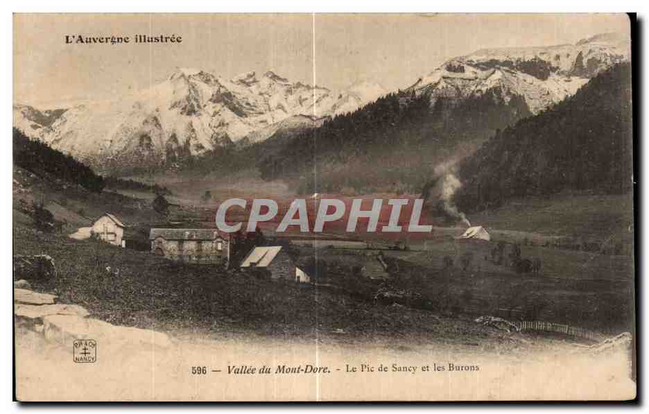 CPA Vallee du Mont Dore La Pic de Sancy et les Burons - Recto