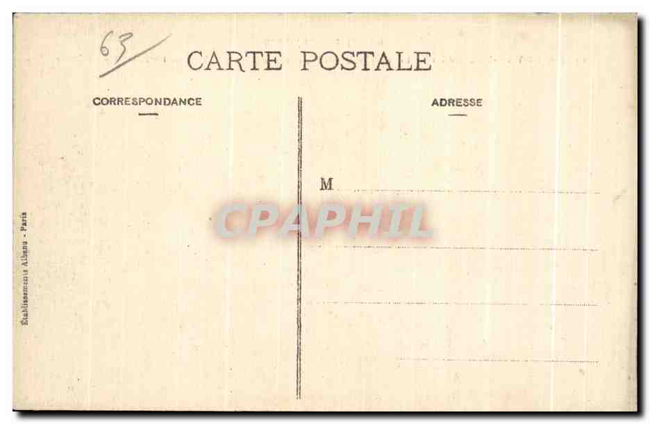 Royat les Bains - Le village domine par son Egise fortifiee - CPA  — Rückseite