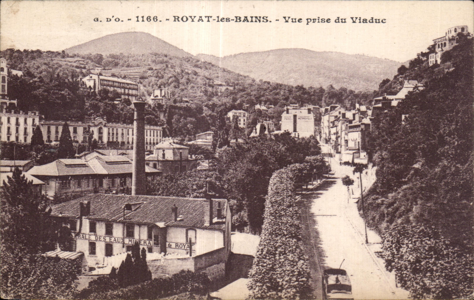 Royat les Bains - Vue prise du Viaduc - CPA