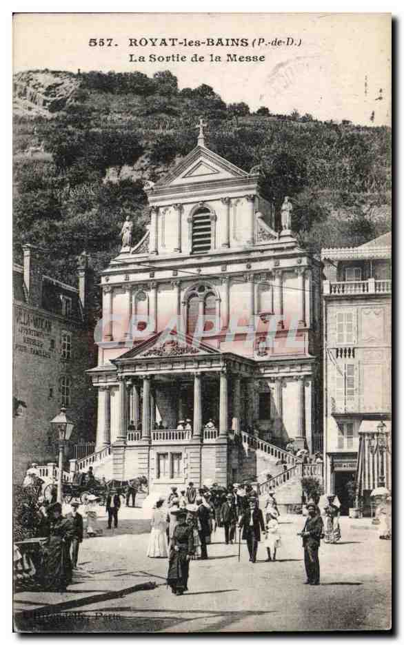Royat-les-Bains (P.-de-D.) — La Sortie de la Messe — H. Hébert, Paris