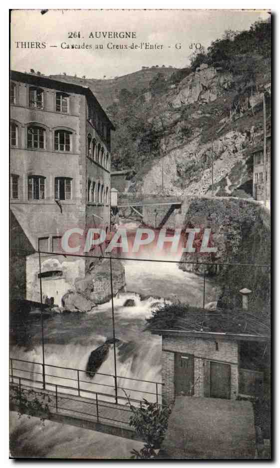 CPA Thiers Cascades au Creux de I Enter