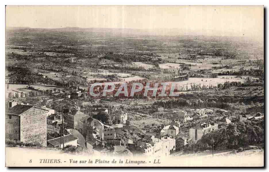 Thiers — Vue sur la Plaine de la Limagne — LL